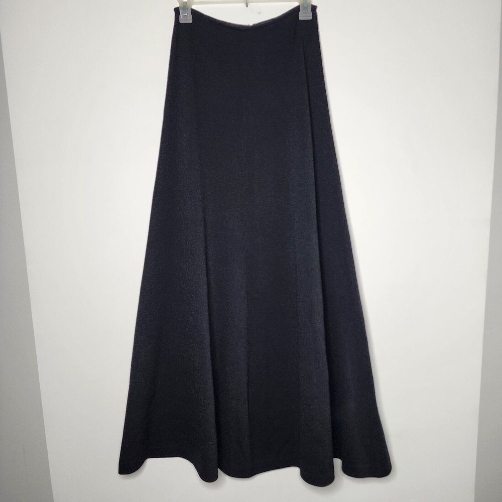 SPARKLY‎ St. John Evening 2 pc. Santana Knit Long Jacket and Long Skirt Black  4 - Picture 13 of 16